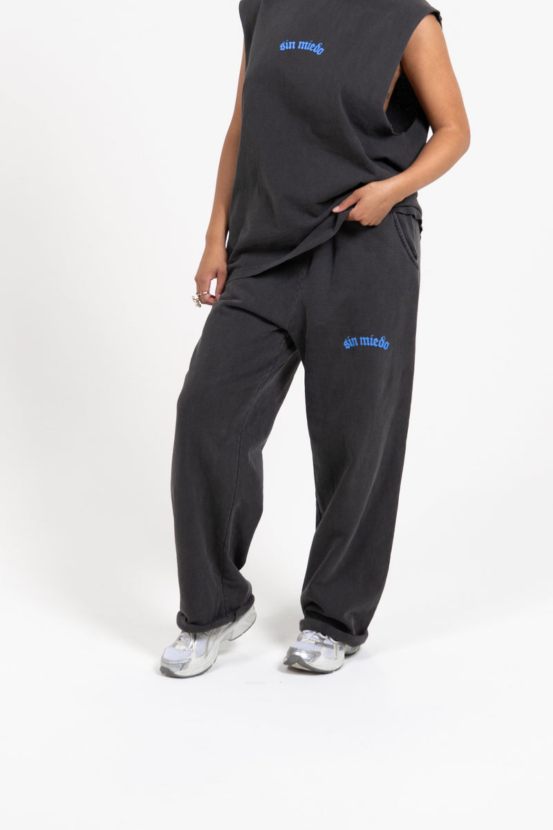 Sin Miedo wide leg sweatpants