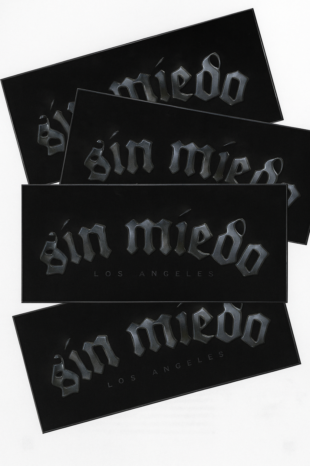 Sin Miedo chrome vinyl stickers, detail