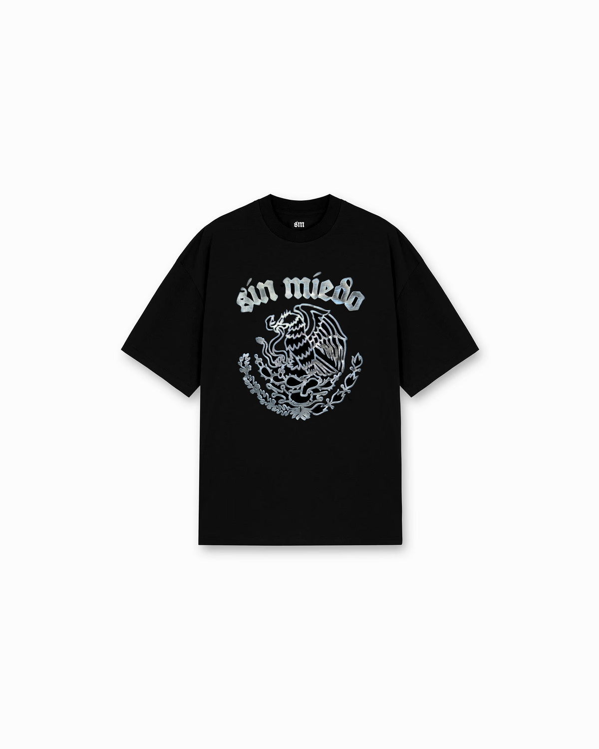 Chrome Águila tee by Sin Miedo, made in Los Angeles