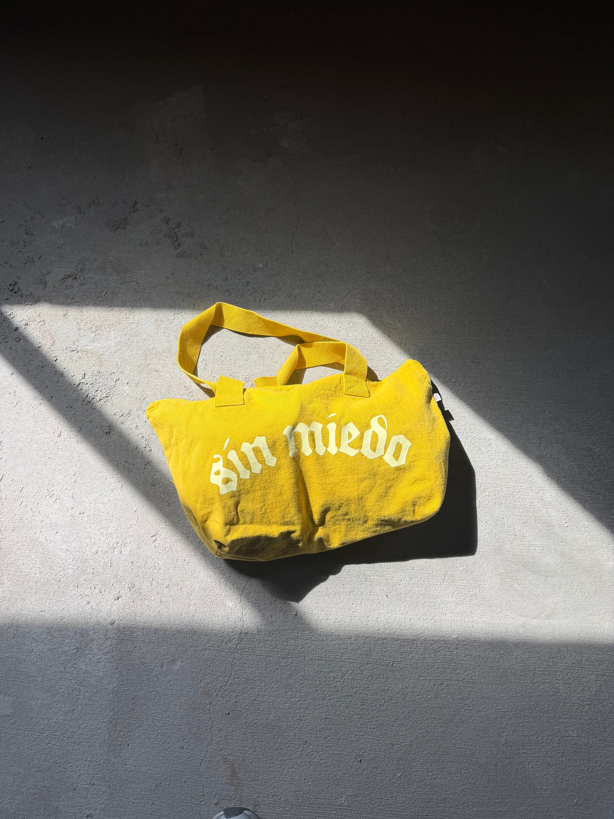 Sol zip up denim tote, styled