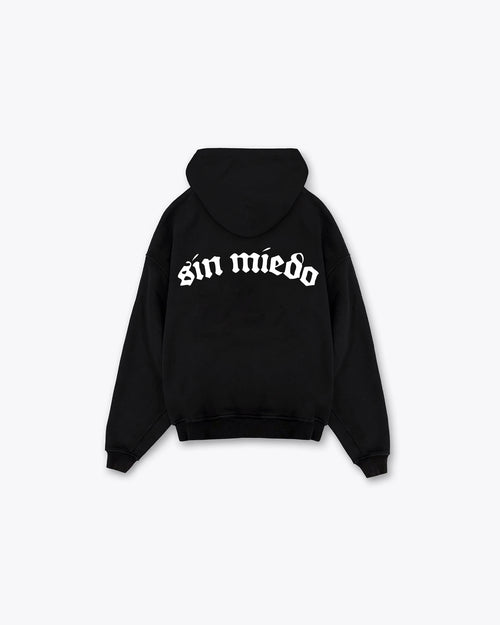 Sin Miedo back logo hoodie, made in Los Angeles