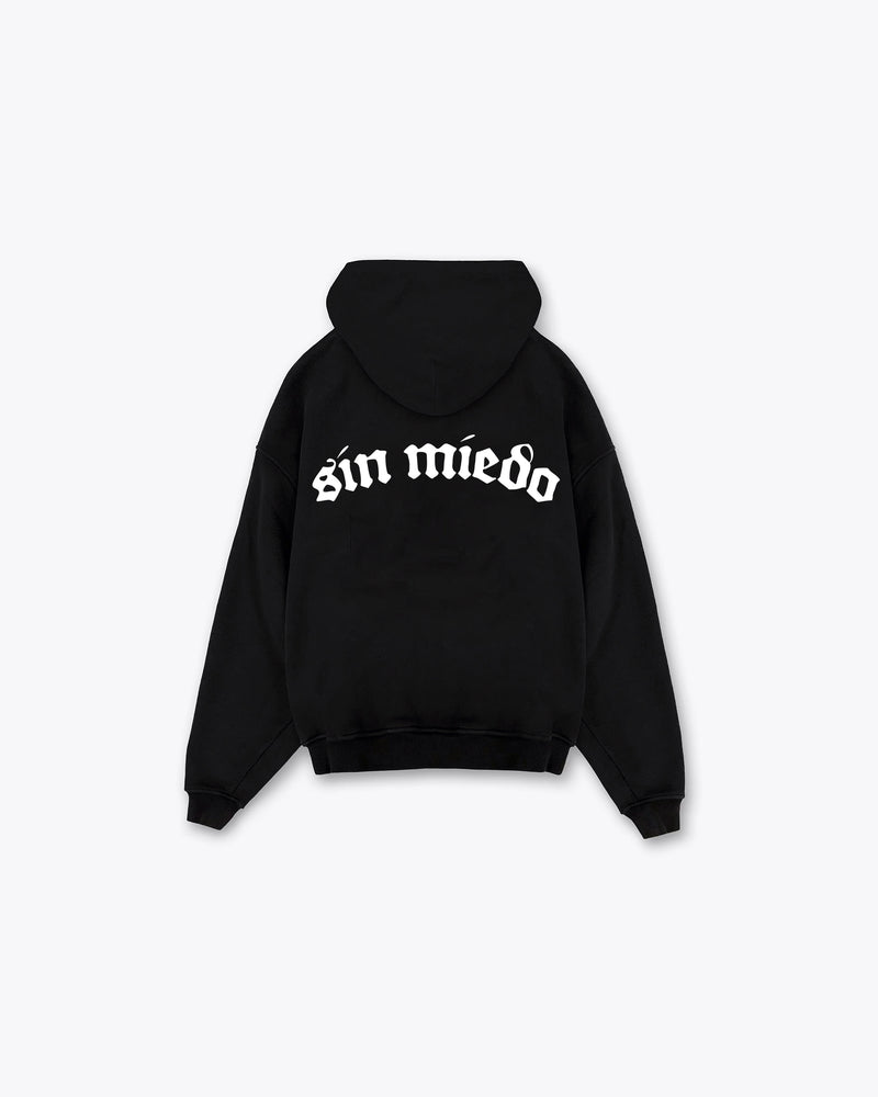 Sin Miedo back logo hoodie, made in Los Angeles