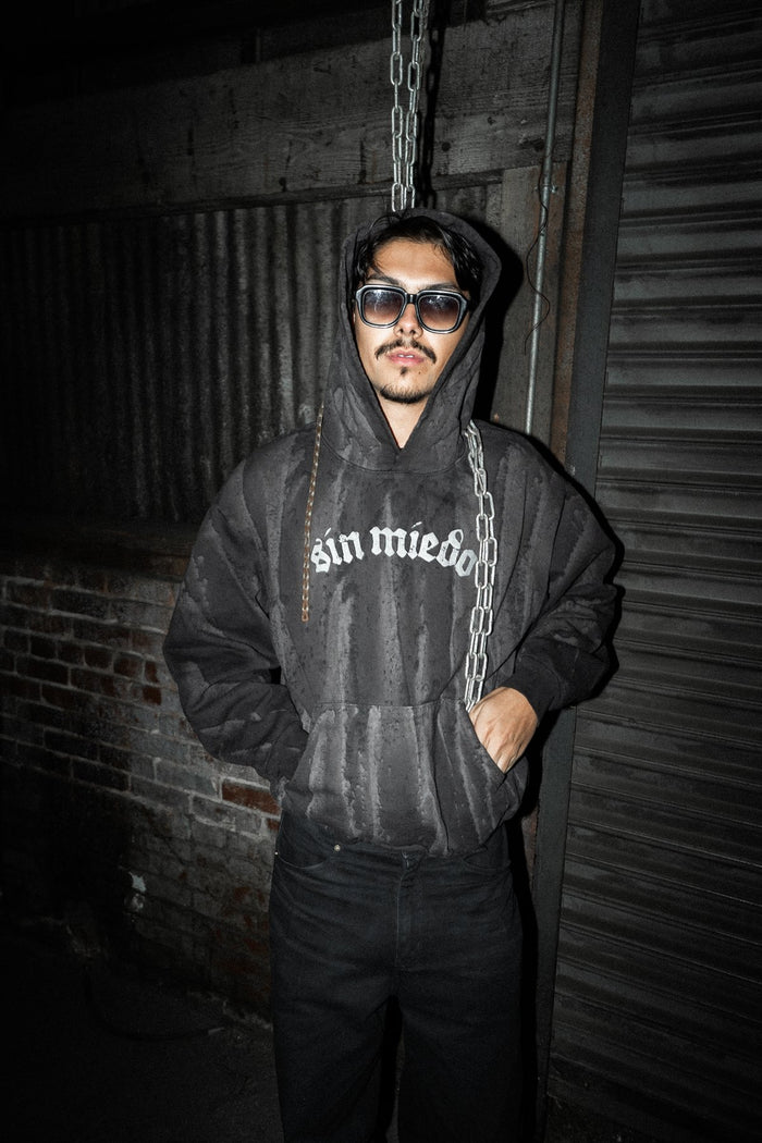 CEMENTO: BLACK DRIP CEMENTO HOODIE