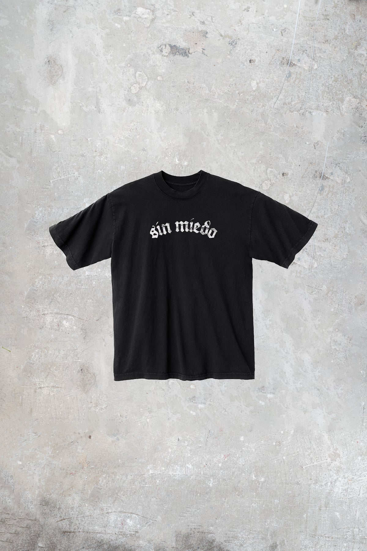 Black Cemento tee by Sin Miedo, made in Los Angeles