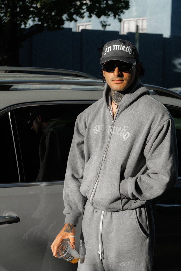 CEMENTO: GREY CEMENTO ZIP UP