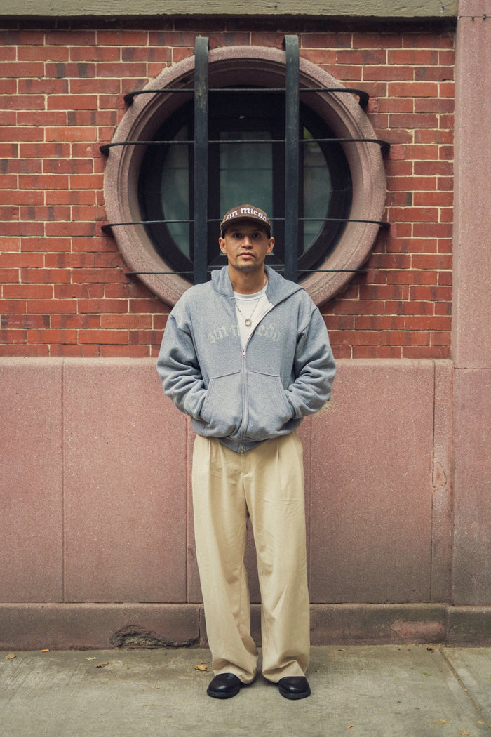 CEMENTO: GREY CEMENTO ZIP UP