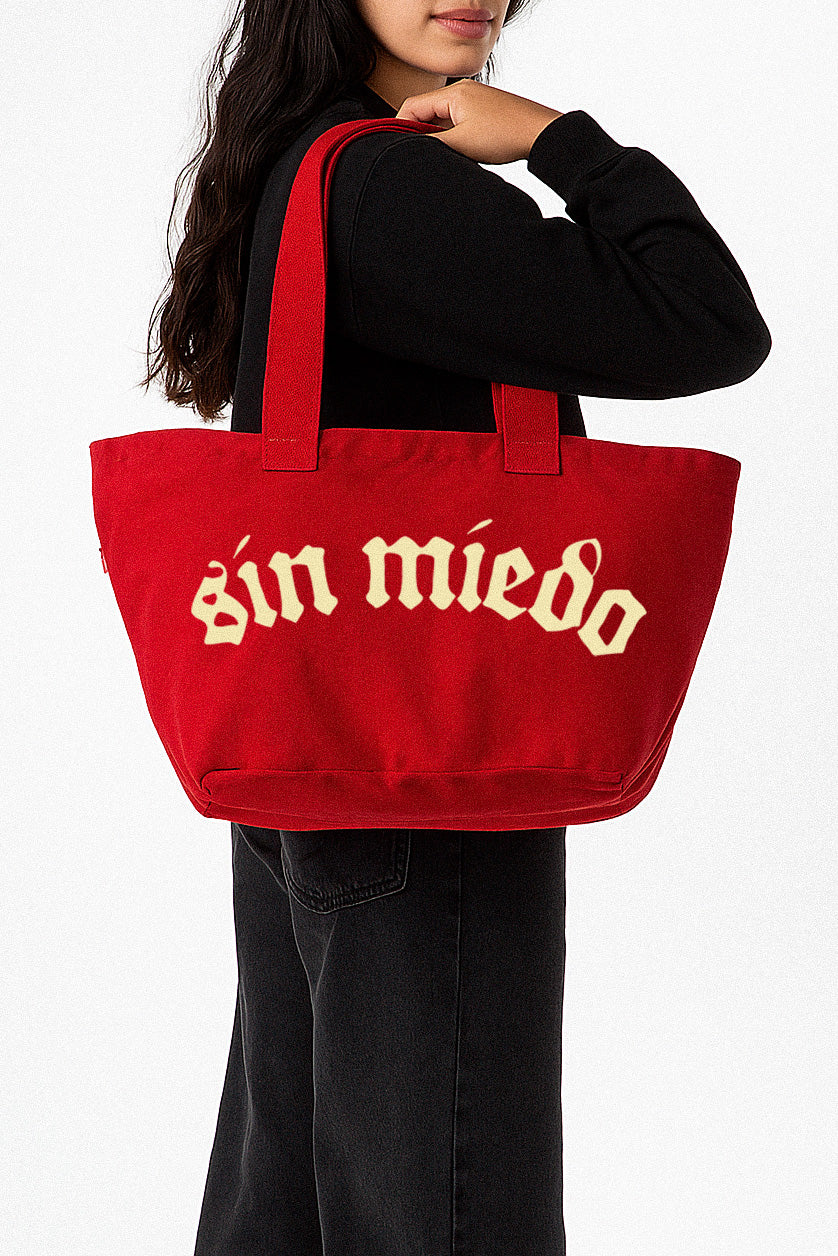 Rojo zip up denim tote, alternate view