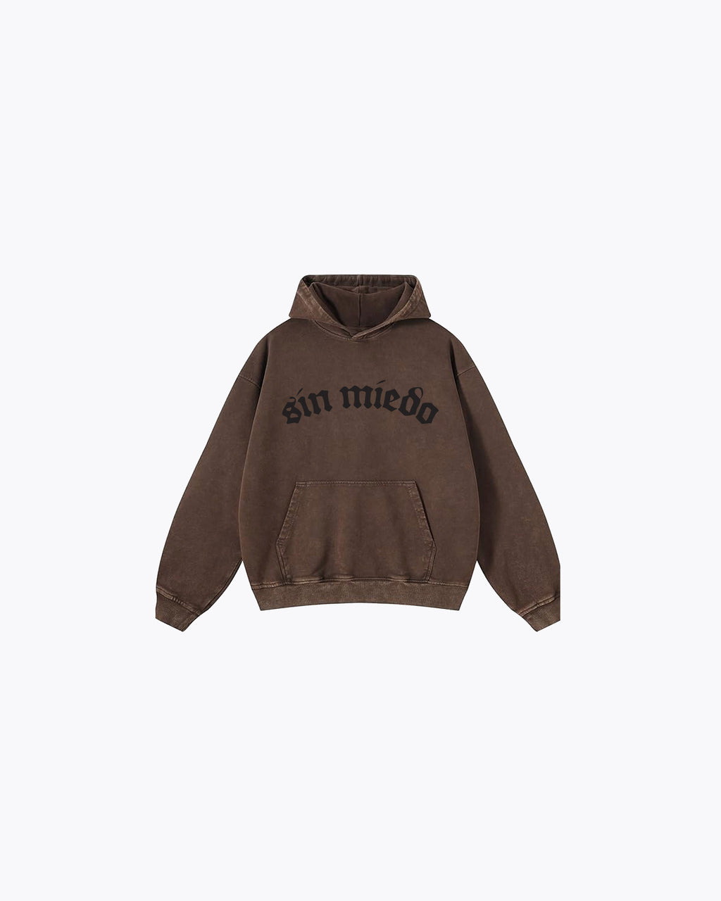 'SIN MIEDO' BROWN LOGO HOODIE (UNISEX)