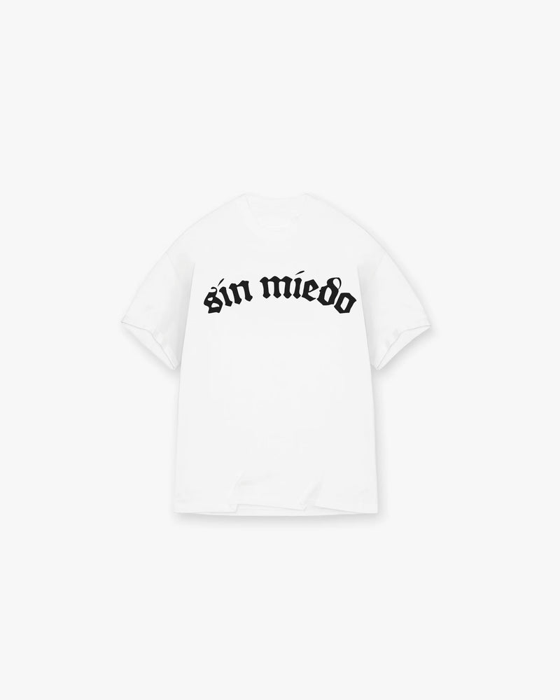 Sin Miedo front logo tee, alternate view