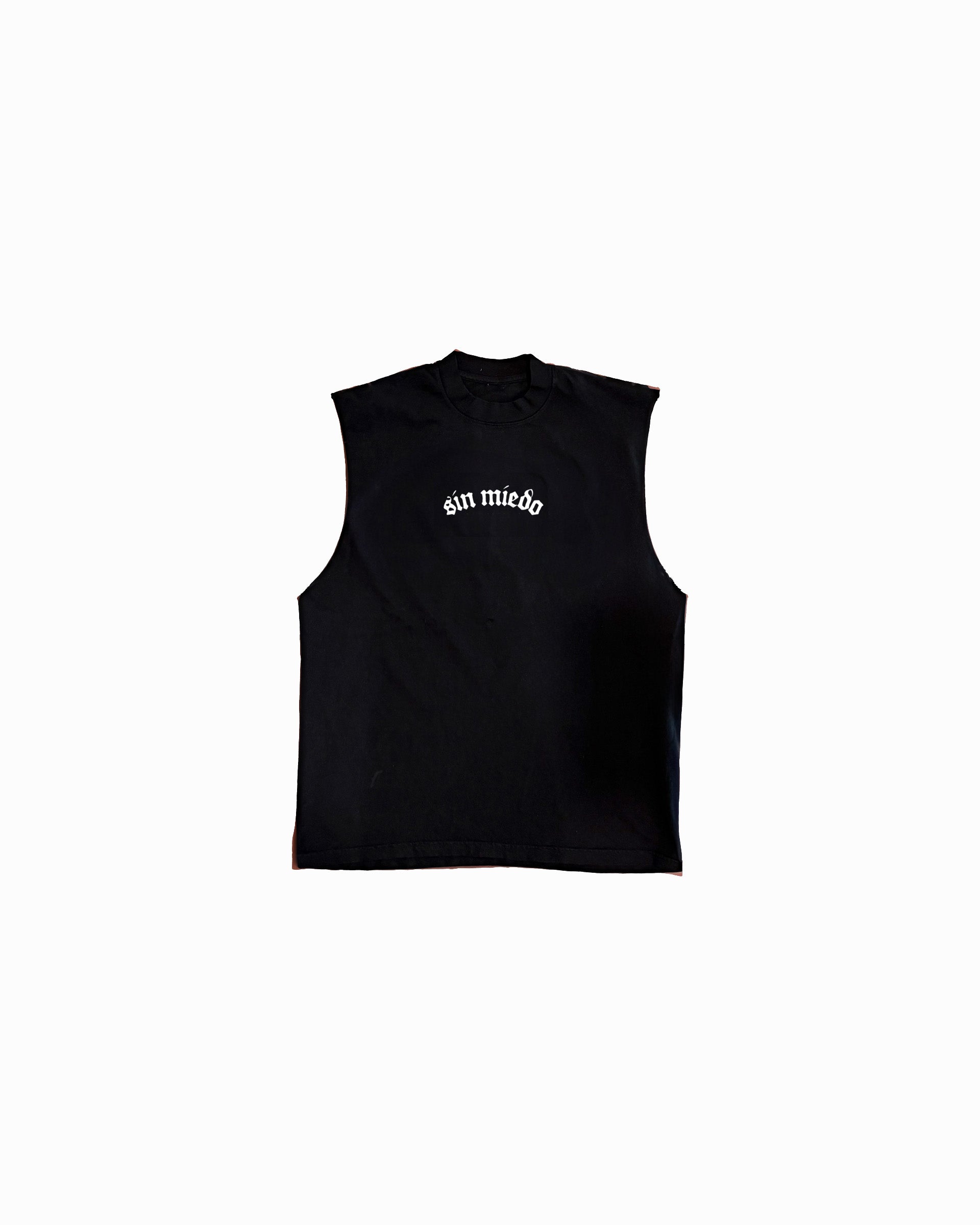 Sleeveless Black Tee