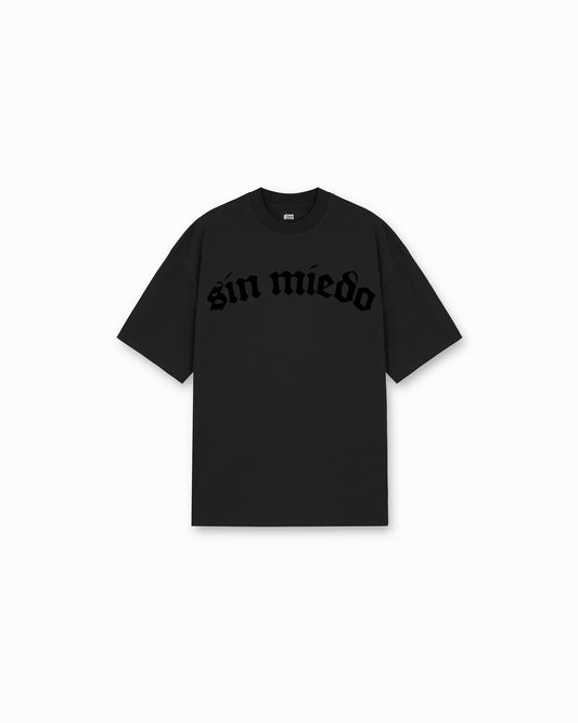 'SIN MIEDO' BLACK ON BLACK FRONT LOGO
